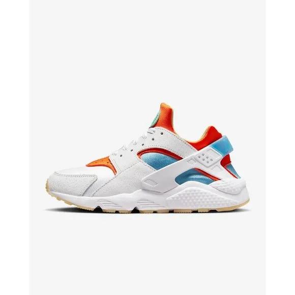 [DX2345-100] Mens Nike Air Huarache Size 8.5 Running Sneakers White Orange