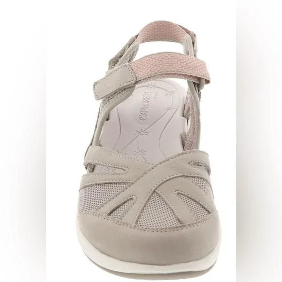 Easy Spirit Splash Flat Hiking Sandals - Taupe