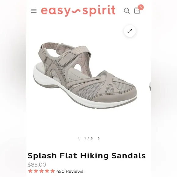 Easy Spirit Splash Flat Hiking Sandals - Taupe