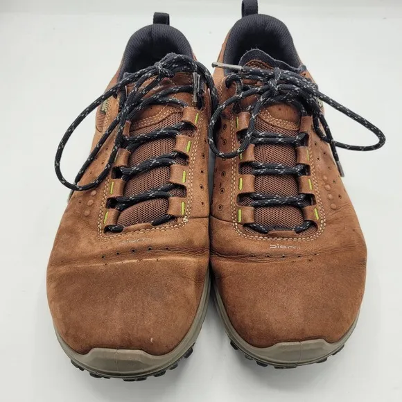 ECCO Brown Biom Venture Gorotex Surround Leather Hiking Shoes Men's Size 42