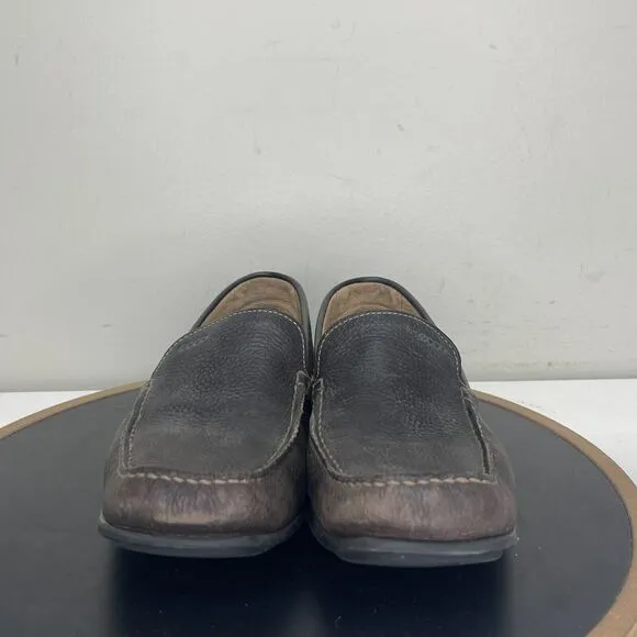 ECCO Driving Loafer Shoe Brown Leather Moc Toe Slip-On 42 / 8-8.5 US