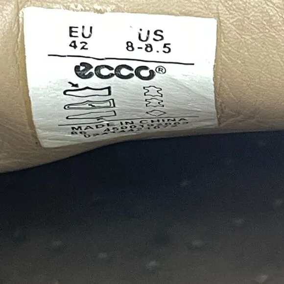ECCO Driving Loafer Shoe Brown Leather Moc Toe Slip-On 42 / 8-8.5 US