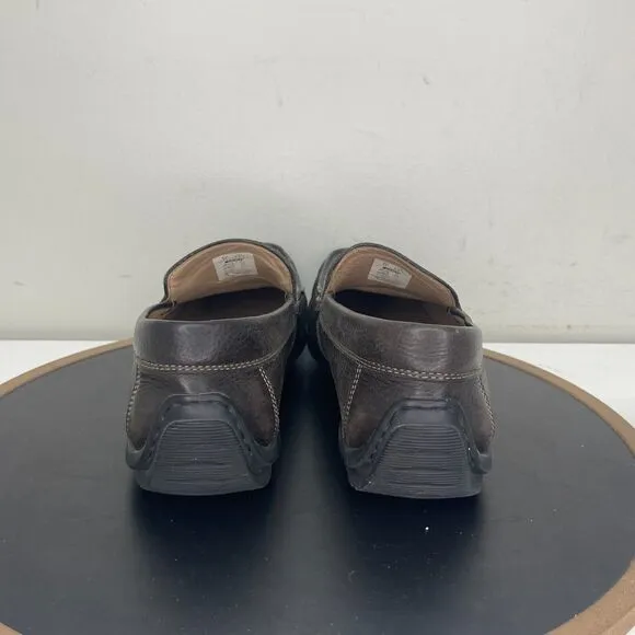 ECCO Driving Loafer Shoe Brown Leather Moc Toe Slip-On 42 / 8-8.5 US