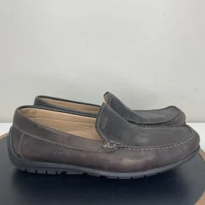 ECCO Driving Loafer Shoe Brown Leather Moc Toe Slip-On 42 / 8-8.5 US