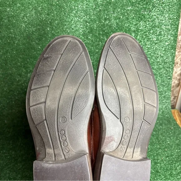 Ecco Helsinki Shoes Driving Loafers Slip On Men Size EU 47 / US 13 Brown Leather