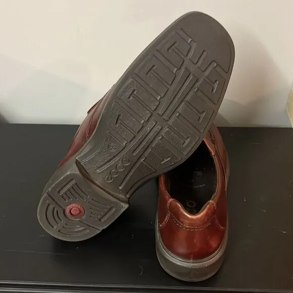 Ecco Helsinki Shoes Bike Toe Slip On Loafer EU 45/US 11-11.5 Cocoa Brown B62