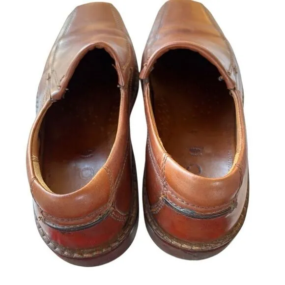 ECCO Jersey Loafer Mens Size 9 EU 42 Slip On Casual Light Brown Tan Dress Shoes