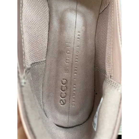 Ecco Simpil 20860301702 Women's 8.5 Mauve  Leather Leather Slip-On Loafer Shoes