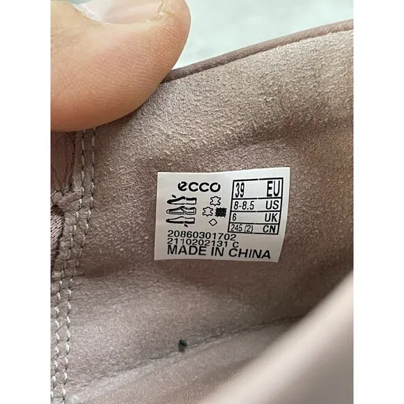 Ecco Simpil 20860301702 Women's 8.5 Mauve  Leather Leather Slip-On Loafer Shoes