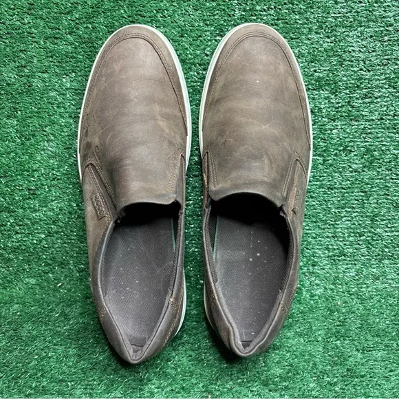 ECCO Soft 7 Men's Size US 12 / EUR 46 Brown Leather Slip On Sneakers Shoes