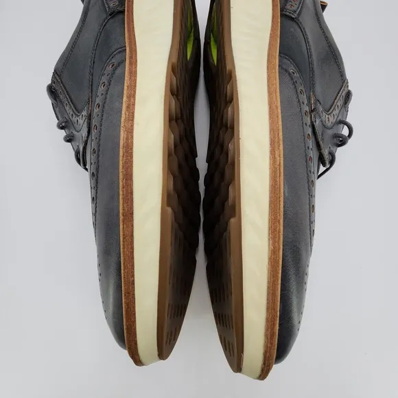 ECCO ST.1 Hybrid Magnet Shoes Mens 10 Gray Leather Wingtip Casual Dress Sneaker