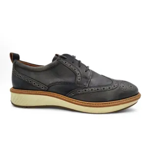 ECCO ST.1 Hybrid Magnet Shoes Mens 10 Gray Leather Wingtip Casual Dress Sneaker