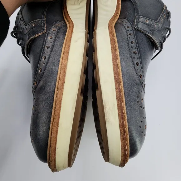 ECCO ST.1 Hybrid Magnet Shoes Mens 10 Gray Leather Wingtip Casual Dress Sneaker