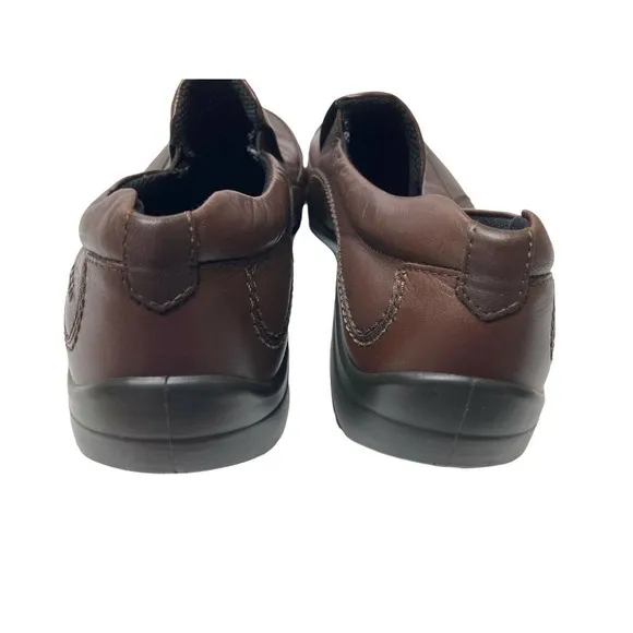 Ecco Womans Leather Slip On Loafers Shoes Size 40