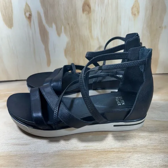 Eileen Fisher Black Sandals Women’s Size 8.5