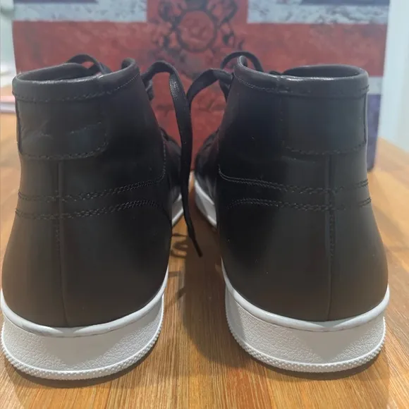 English Laundry Eros Leather Mid Top Sneaker, Black 9
