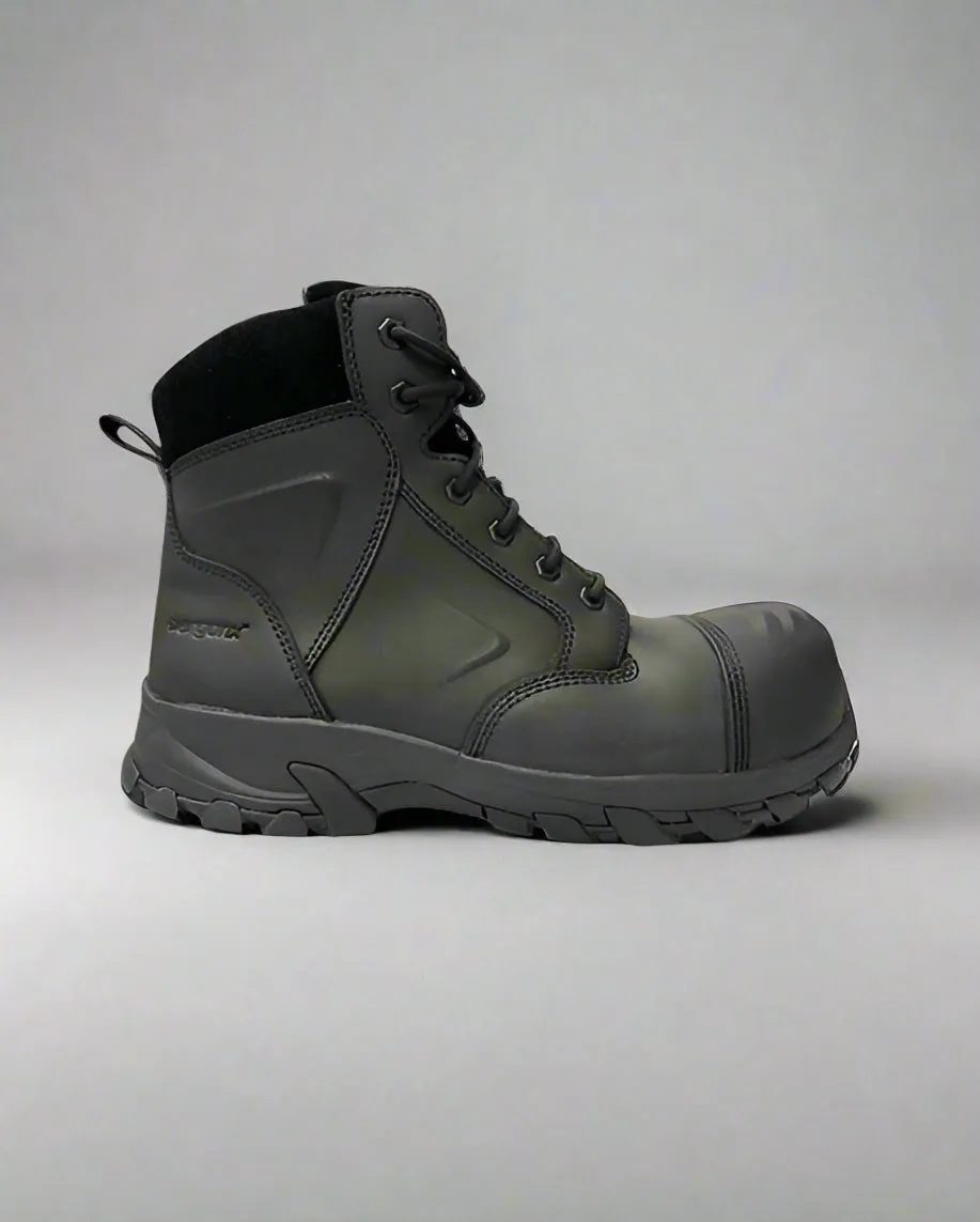 Ergonx Safety Boots Lace Up (Helium) Black (USA)