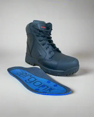 Ergonx Safety Boots Lace Up (Helium) Black (USA)