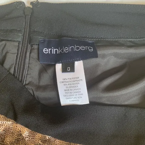Erin Kleinberg metallic skirt and crop top set
