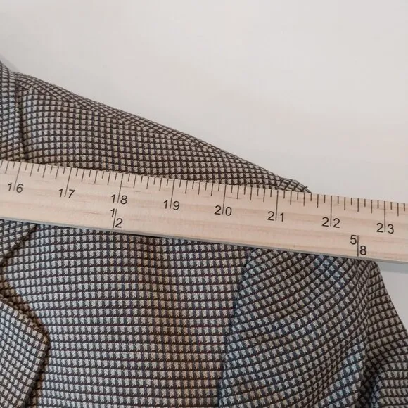 Ermenegildo Zegna Sport Coat Blazer Mens 54 Beige Tan Silk Wool Check Designer,