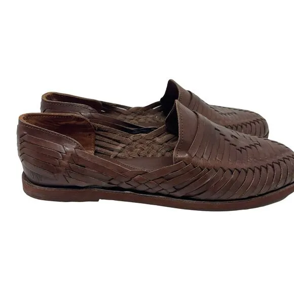 Espiritu Forest Classics Huaraches Brown leather woven shoes sandals US 12