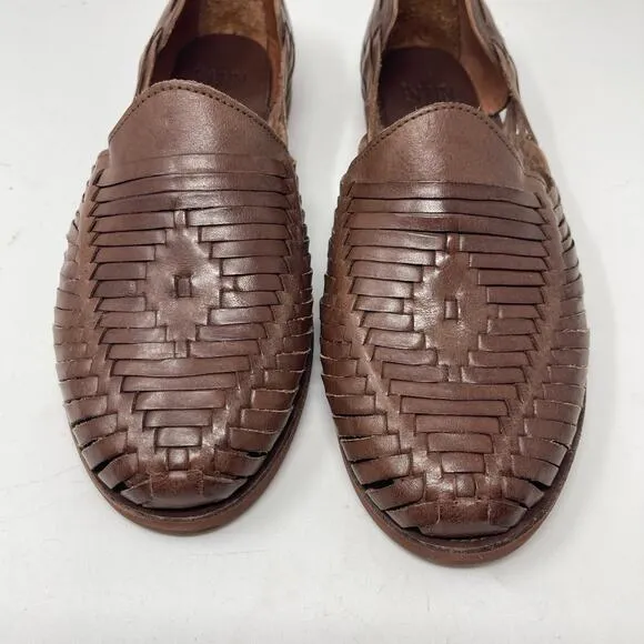 Espiritu Forest Classics Huaraches Brown leather woven shoes sandals US 12