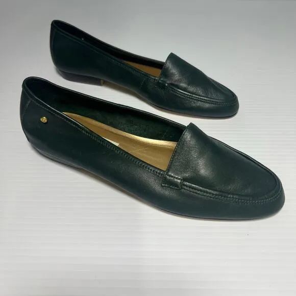 Etienne Aigner Flat Loafer Shoes 2 PR Black qnd Envoy Green Kathy Size 7.5 N