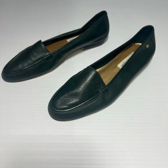 Etienne Aigner Flat Loafer Shoes 2 PR Black qnd Envoy Green Kathy Size 7.5 N