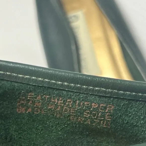 Etienne Aigner Flat Loafer Shoes 2 PR Black qnd Envoy Green Kathy Size 7.5 N