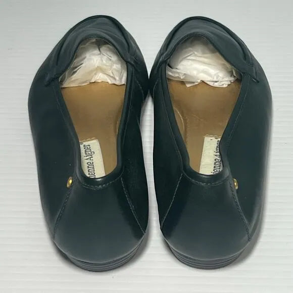 Etienne Aigner Flat Loafer Shoes 2 PR Black qnd Envoy Green Kathy Size 7.5 N