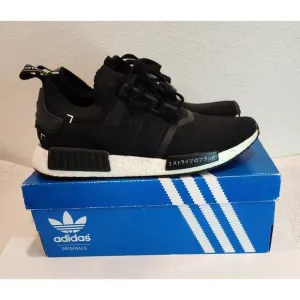 EUC Adidas NMD_R1‎ PK Black Primeknit Sneakers Men’s Size 11.5 w/ Box &amp; Japan