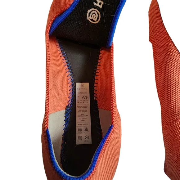 EUC Rothy's Retired Color Persimmon The Point Slip On Flat