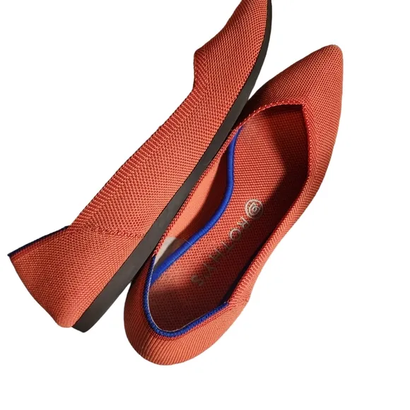 EUC Rothy's Retired Color Persimmon The Point Slip On Flat