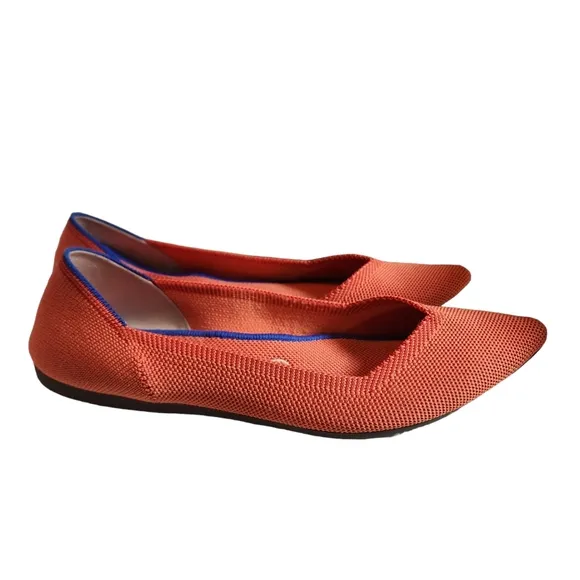 EUC Rothy's Retired Color Persimmon The Point Slip On Flat