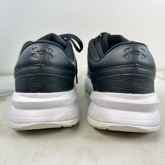 EUC Under Armour Men's Edge Black Leather Training Running Sneakers, 12