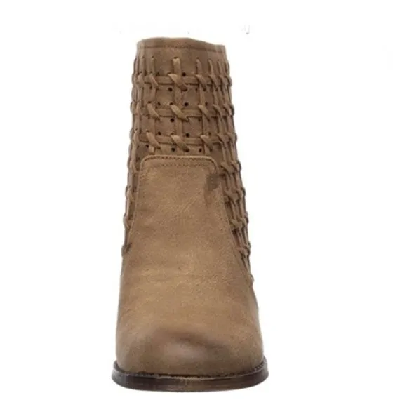 Fergalicious Ankle Boots Worthy Sand Brown Leather Booties Size 12M New in Box