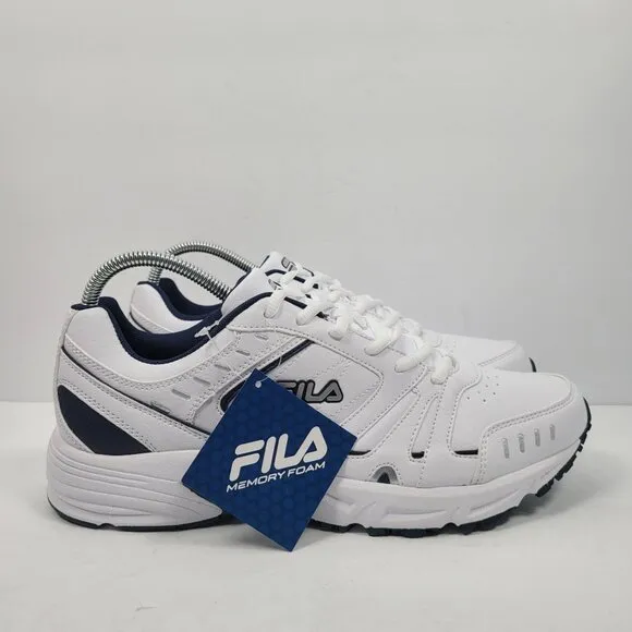 Fila Memory Go The Distance Men's White Sneakers 1GH23008-109 US Size 10.5 NWT