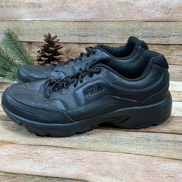FILA Men's Memory Workshift Black Shoes Size: 12 EEEE