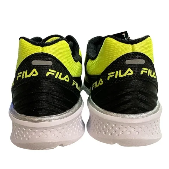 Fila Mens Yellow/Black Memory Foam Tennis/Pickleball Racquetball Sneakers S7 NWT