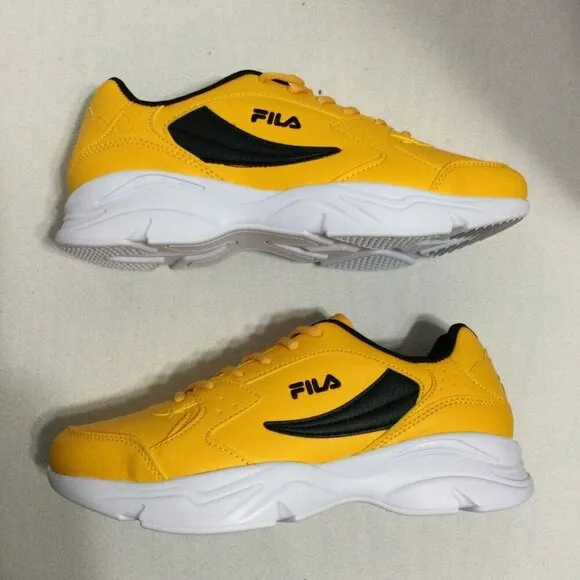 Fila Stirr Mens Yellow Mustard Lace Up Low Top Synthetic Upper Sneakers 9.5