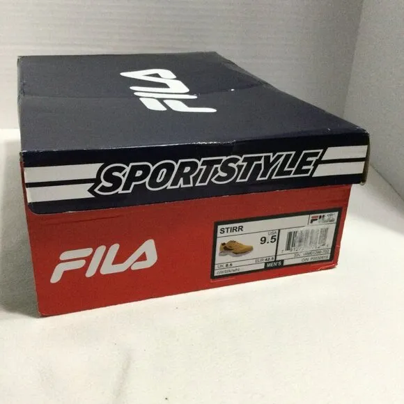 Fila Stirr Mens Yellow Mustard Lace Up Low Top Synthetic Upper Sneakers 9.5