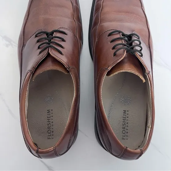 Florsheim Alverson Oxford Brown Leather Lace Up Dress Shoes Size 9