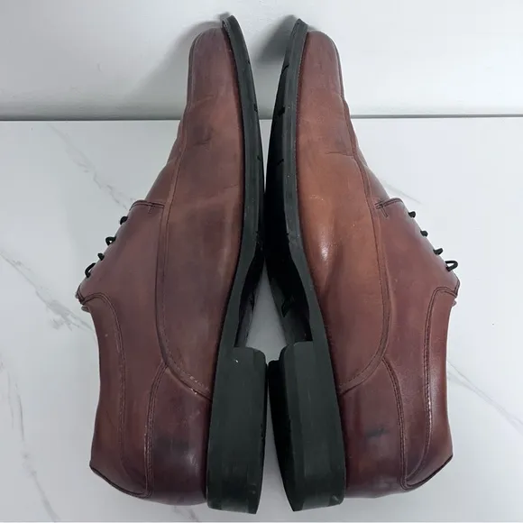 Florsheim Alverson Oxford Brown Leather Lace Up Dress Shoes Size 9