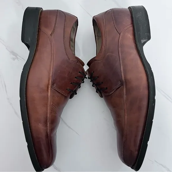 Florsheim Alverson Oxford Brown Leather Lace Up Dress Shoes Size 9