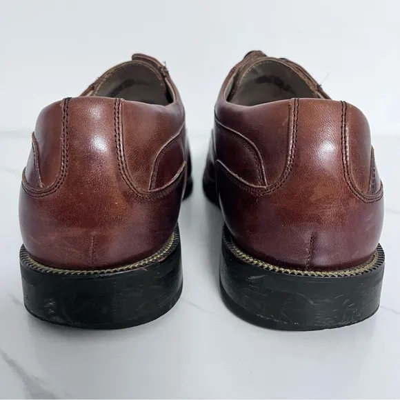 Florsheim Alverson Oxford Brown Leather Lace Up Dress Shoes Size 9