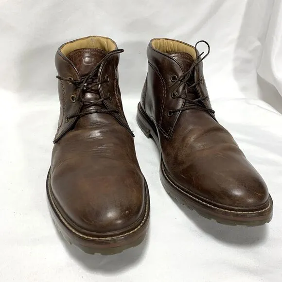 Florsheim Brown Leather Chukka Ankle Boots Men's Miller  Casual Shoes 10 D