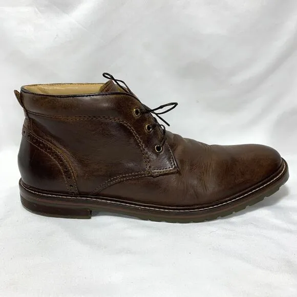 Florsheim Brown Leather Chukka Ankle Boots Men's Miller  Casual Shoes 10 D