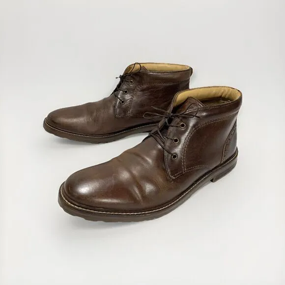 Florsheim Brown Leather Chukka Ankle Boots Men's Miller  Casual Shoes 10 D