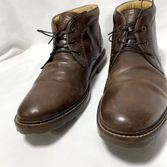 Florsheim Brown Leather Chukka Ankle Boots Men's Miller  Casual Shoes 10 D