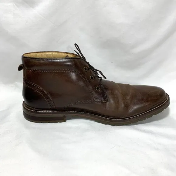 Florsheim Brown Leather Chukka Ankle Boots Men's Miller  Casual Shoes 10 D